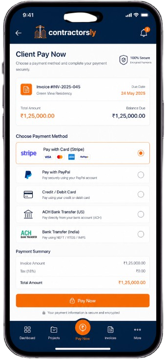 Stripe payment portal preview